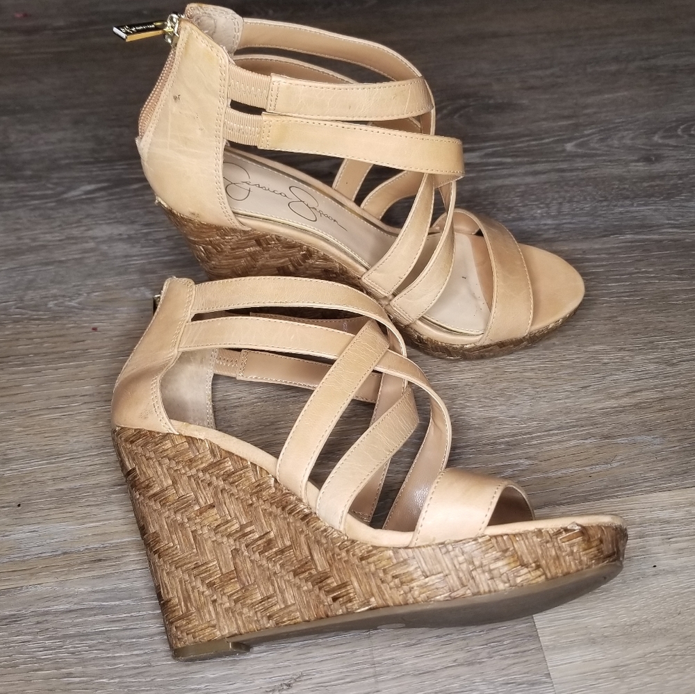 Jessica Simpson Tan Wedge sandals